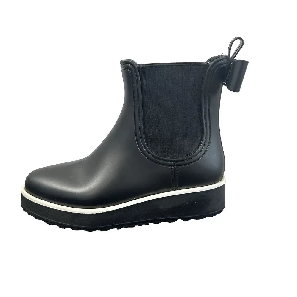 Kate Spade New York Malcolm Rain Boots Womens Booties Black Platform Size US 8 M